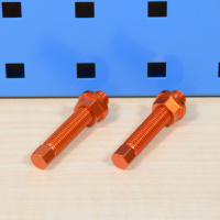 Alu Kettenspannerschrauben + Muttern orange eloxiert KTM