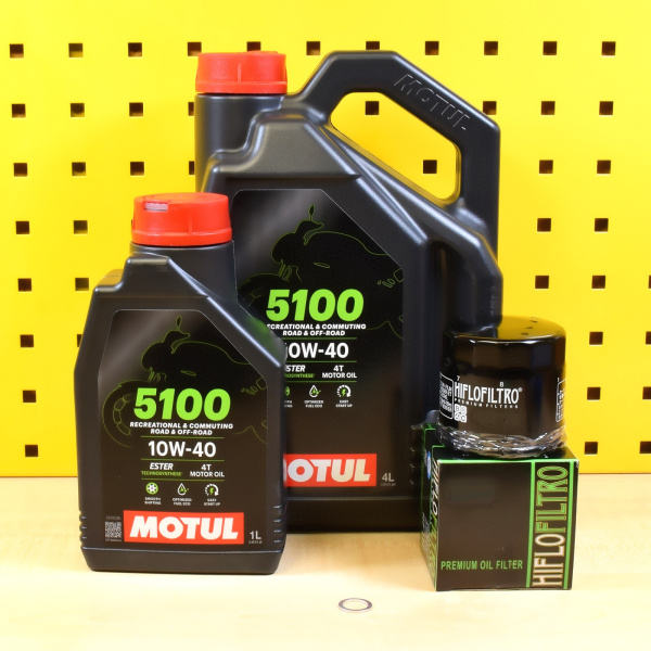 Ölwechselset 5l Motul 5100 10w40 + Ölfilter Hiflo HF204