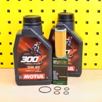 Ölwechselset KTM 350 mit Motul 300V 15w60 +...