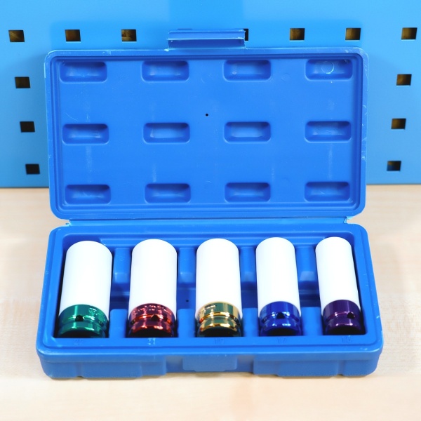 MSK Radnuss Satz 5-tlg. 15, 17, 19, 21, 22mm Auto Radschrauben Nüsse