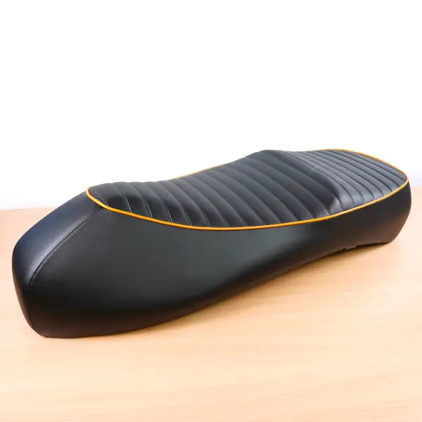 Original Vespa Sitzbank GTS/GTV 14-26 schwarz mit orangem Keder