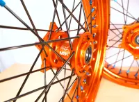 Radsatz 3.5+5.0x17 orange / orange / black / light blue
