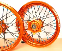 Radsatz 3.5+5.0x17 orange / orange / black / light blue