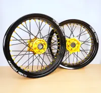 Radsatz 3.5+5.0x17 black / gold / black /gold