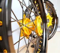 Radsatz 3.5+5.0x17 black / gold / black /gold