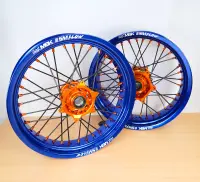 Radsatz 3.5+5.0x17 d-blue / orange / black / orange
