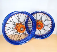 Radsatz 3.5+5.0x17 d-blue / orange / black / orange