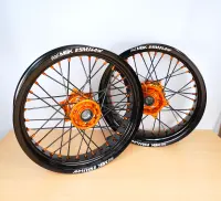 Radsatz 3.5+5.0x17 black / orange / black / orange