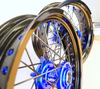 Radsatz 3.5+5.0x17 black / d-blue / black / d-blue