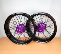 Radsatz 3.5+5.0x17 black / purple / black / colorful