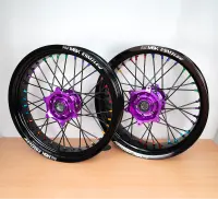 Radsatz 3.5+5.0x17 black / purple / black / colorful