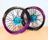 Radsatz 3.5+5.0x17 bicolor fade black-purple / light-blue...