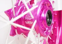Radsatz 3.5+5.0x17 bicolor straight white-pink / pink / white / pink