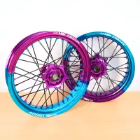 Radsatz 3.5+5.0x17 bicolor faded lightblue-purple /...