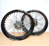 Radsatz 3.5+5.0x17 black / rainbow / black / rainbow