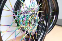 Radsatz 3.5+5.0x17 black / rainbow / black / rainbow