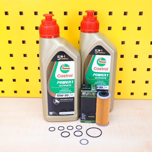 Ölwechselset Triumph TF 450 mit 2l Castrol 10w50 + Hiflo Ölfilter