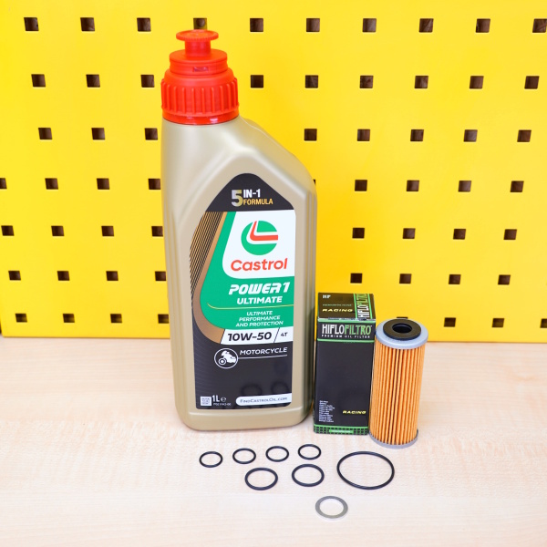 Ölwechselset Triumph TF 250 mit Castrol 10w50 + Hiflo Ölfilter