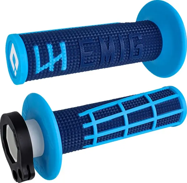 ODI Griffgummi Set blau navy/cyan Emig 2.0 Lock-On half-waffle