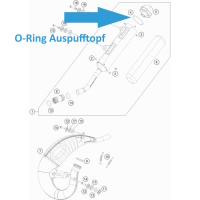 KTM O-Ring für Auspufftopf 74x1,5mm Auspuffdichtung