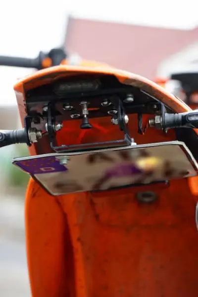 Levano Alu Kennzeichenhalter schwarz klappbar KTM EXC 2012 - 2016