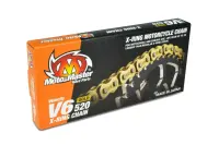 Moto-Master Kette V6 mit 120 Glieder 520 gold X-Ring