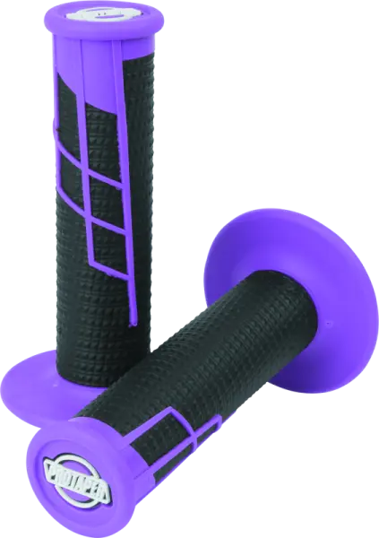 Pro Taper Griffgummi Set Clamp-On lila/schwarz half-waffle