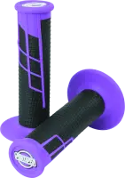 Pro Taper Griffgummi Set Clamp-On lila/schwarz half-waffle