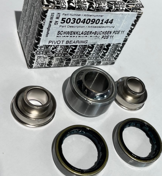 Original KTM Schwenklager Stoßdämpferlager unten + Buchsen PDS 99-16