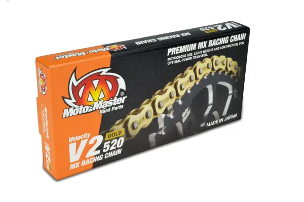 Moto-Master Kette V2 mit 120 Glieder 520 gold Clipschloss