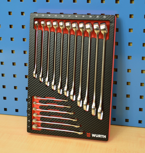 Würth Ringmaul Schlüssel Satz 6-22mm in Schaumeinlage