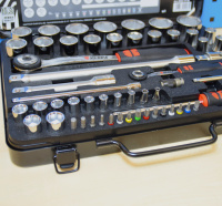 Würth Zebra Ratschenkasten 56-tlg. 1/4 + 1/2 Zoll mit Drehtellerumschaltung
