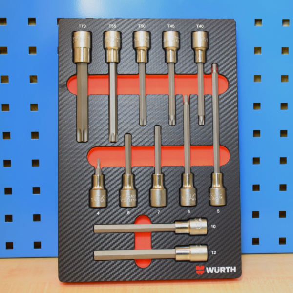 Würth Nusssatz in Schaum Torx 1/2 Zoll Nüsse