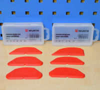 Würth Fugenglätter Set für Silikon / Acryl Radien + Winkel Fugen Silikon Gummi Abzieher