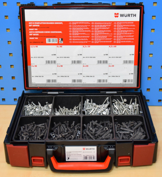 Würth Systemkoffer Shark Dübel mit Schrauben 1000tlg.