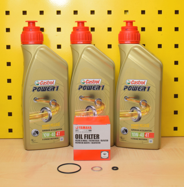 Ölwechsel-Set Yamaha XT 500 / XT 600 / XT 660 / SR 500 mit Castrol 10w40